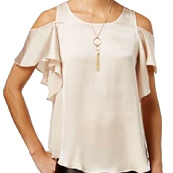 FREE w purch, NWOT, cold shoulder, yellow flutter summer blouse - Picture 8 of 13